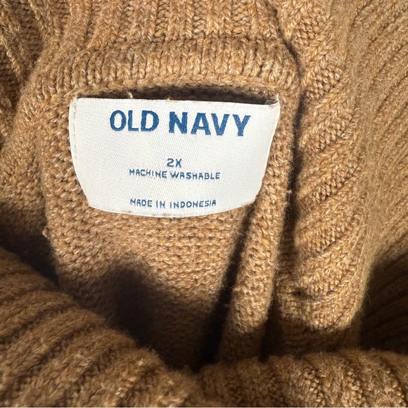 Old Navy SoSoft Brown Off-the-Shoulder Sweater Ribbed Size 2X - Picture 6 of 8